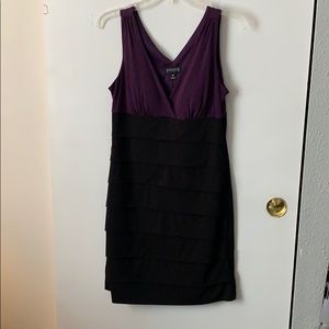 Sexy deep purple and black dress